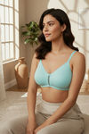 Zivame Double Layered Non Wired 3/4th Coverage Bra - Aruba Blue — thumbnail 6